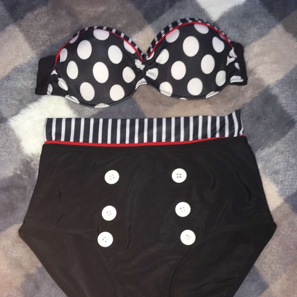 Vintage Polka Dot Retro Rockabilly Bikini Set